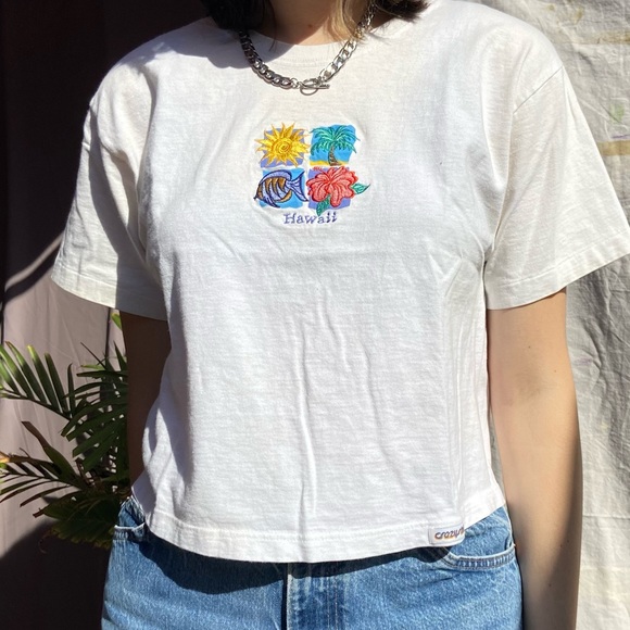 Hawaii Crop Top M 🌺 - Picture 3 of 6